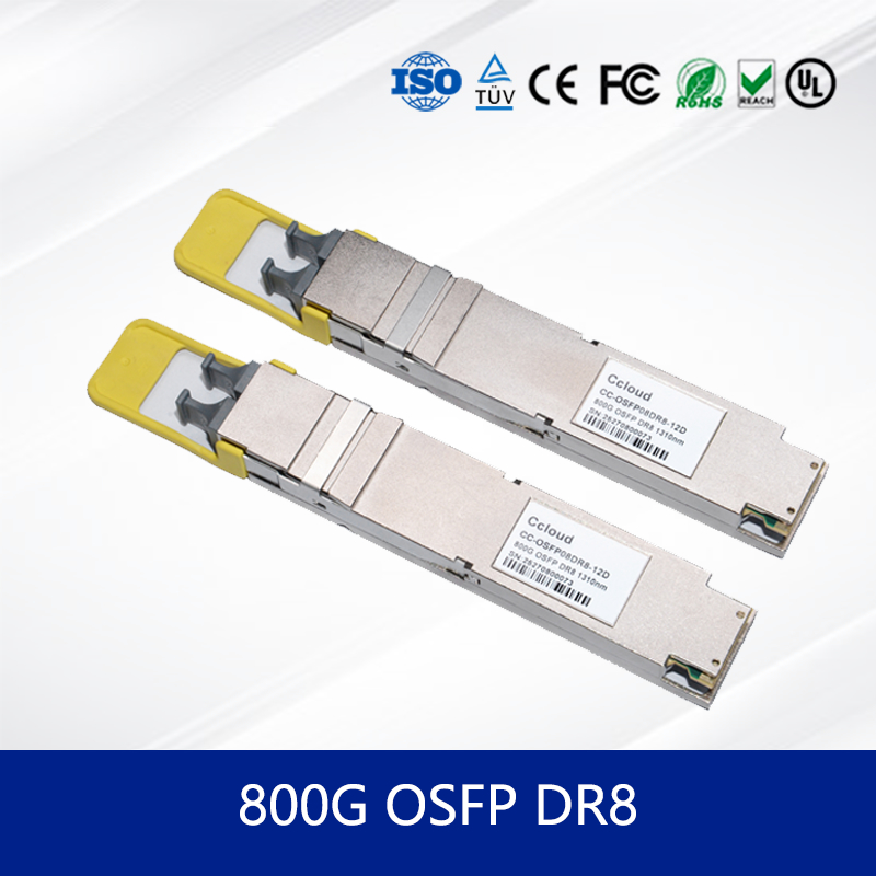 Modulo trasmettitore ottico affidabile 800G OSFP DR8 Transceiver per trasmissione dati ad alte prestazioni