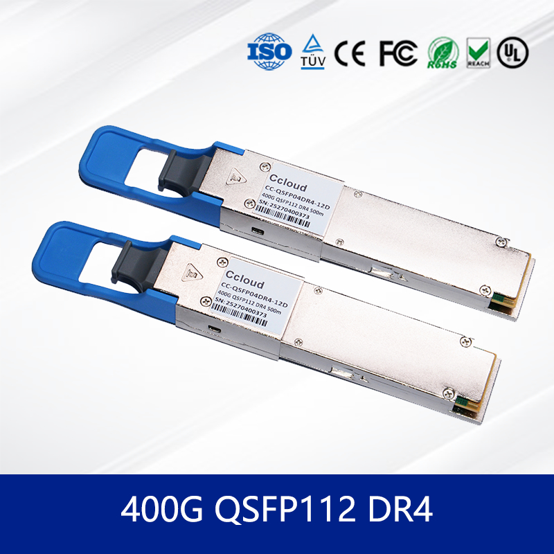 QSFP-DD 400G DR4 Modulo di trasmettitore ottico mono-modo e multi-modo per reti ad alte prestazioni