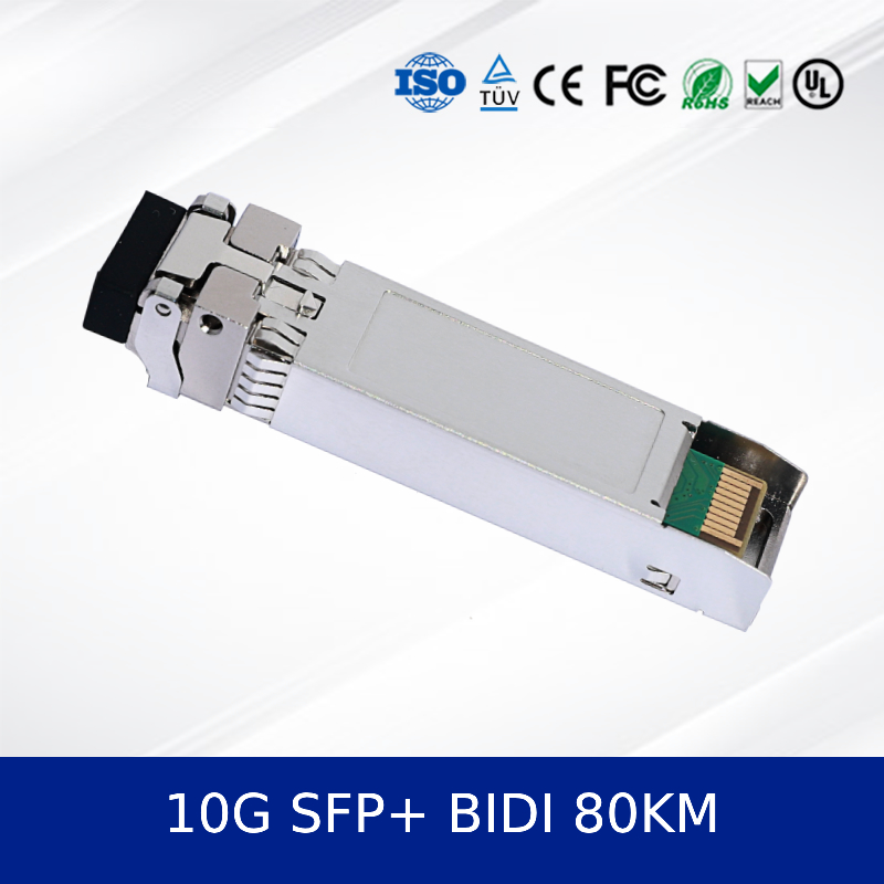modulo di trasmettitore ottico Premium 10 g SFP+ Bidi 80 km modulo in fibra ottica per data center.