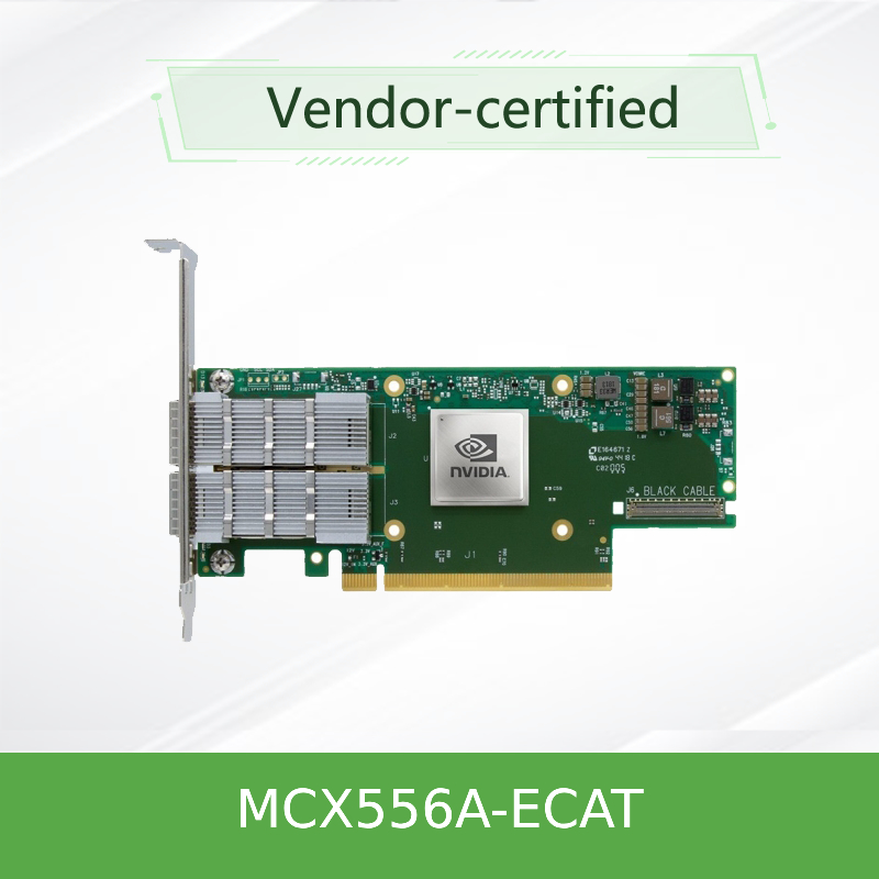 ConnectX-5 VPI Adapter Mellanox Network Card EDR IB 100GbE doppia porta QSFP28 PCIe3.0 MCX556A-ECAT