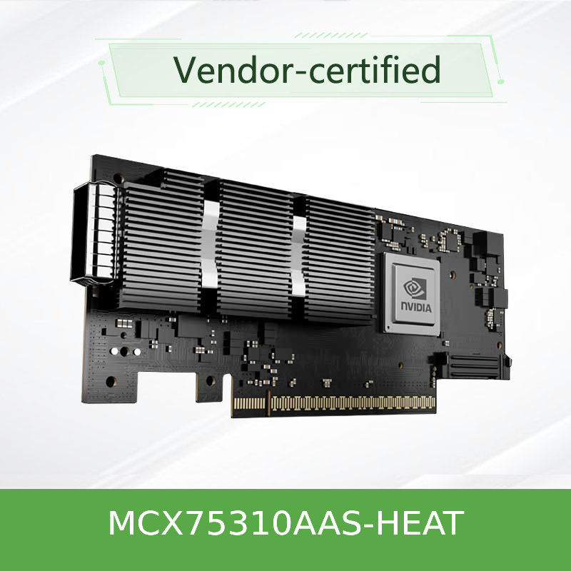 Adattatore NVIDIA ConnectX-7 MCX75310AAS-HEAT(900-9X766-003N-ST0) a porta singola OSFP InfiniBand: NDR200 200GB/s (Velocità predefinita) Ethernet: 200GbE PCIe X16 Gen 4.0/5.0