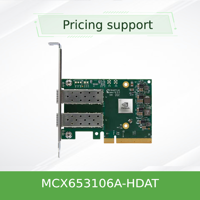 Adattatore MCX653106A-HDAT ConnectX della scheda di rete VPI di HDR 200GbE Mellanox di Ethernet della doppia porta 6 QSFP56