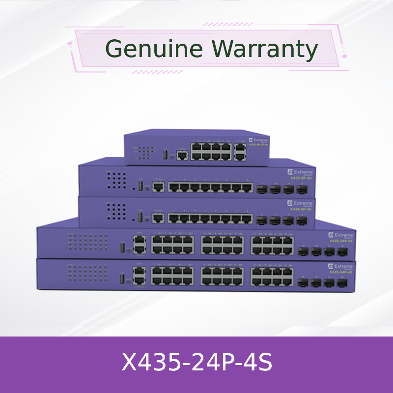 Switch AVB Extreme Networks X435 24P X435 4S 68Gbps 50.6Mpps nuovo e originale