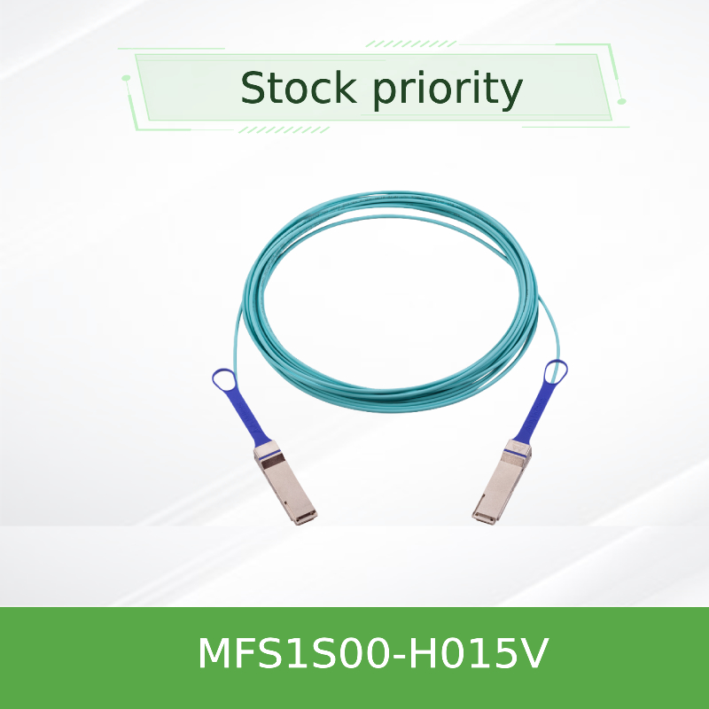 NVIDIA MFS1S00-H015V 200Gb/s QSFP56 Active Optical Cable - 15m Extended Reach AOC per HDR InfiniBand e 200GbE