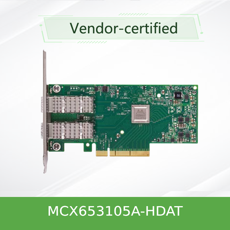 NVIDIA MCX653105A-HDAT ConnectX-6 200Gb/s InfiniBand Adapter Card ¢ Single-Port QSFP56, PCIe Gen 4.0 x16, Low-Profile